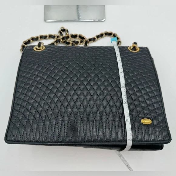 Bally-Authentic-Calf Skin Quilted Leather Black shoulder / crossbody bag - Picture 7 of 16